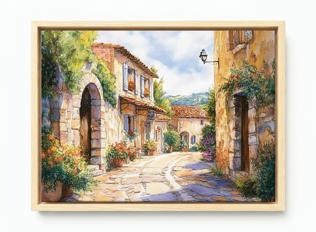 Obraz Rama American Box Městečko Středomořské Jižní Ulice 120x80