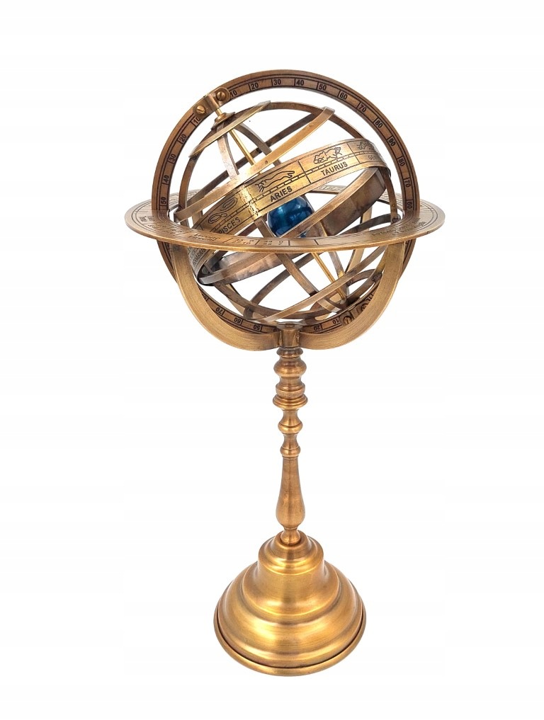 Mosadzné sférické astrolabium