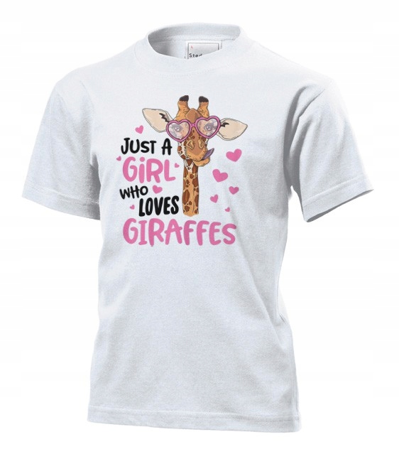 

Koszulka junior Dziewczyna która kocha żyrafy M