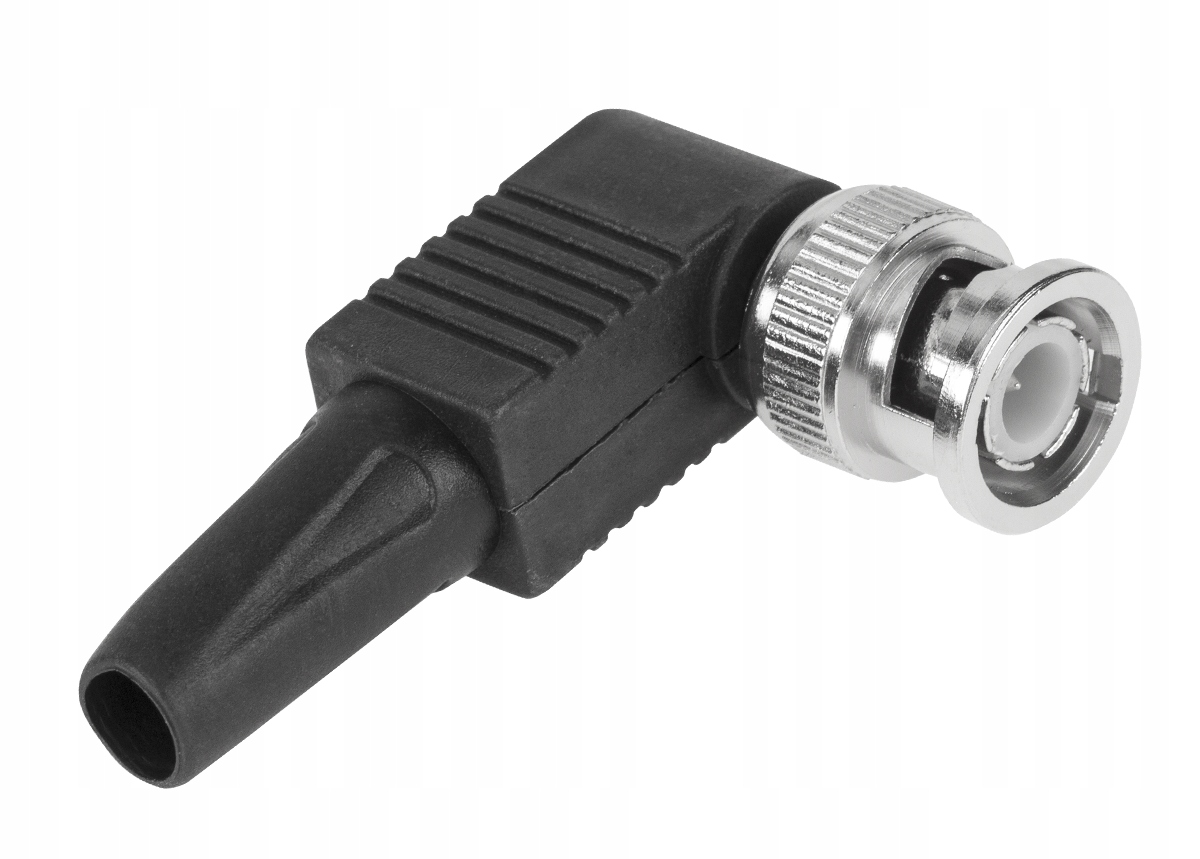 25 szt. Wtyk BNC kątowy z odgiętką