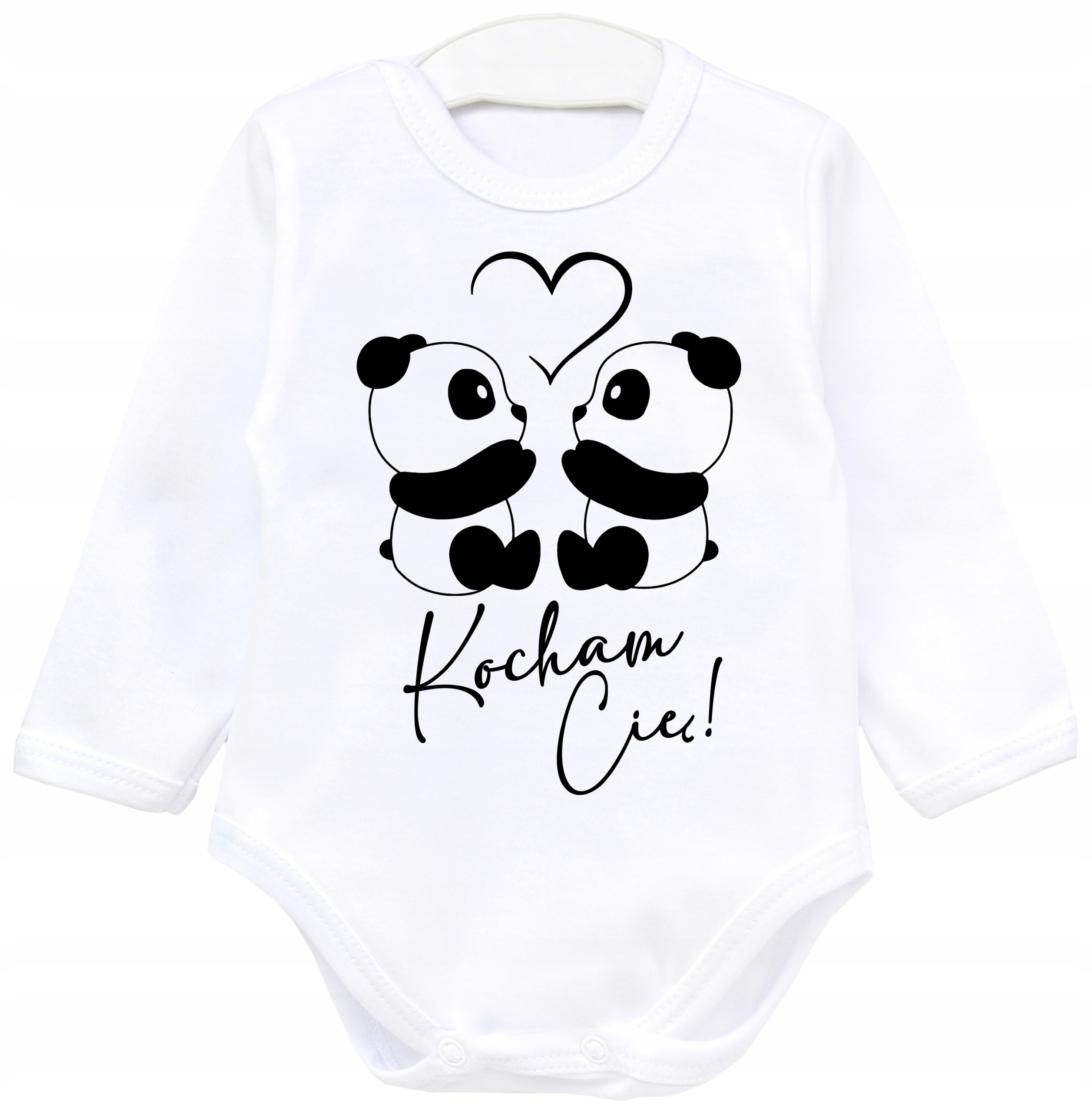 

Body dł rękaw z nadrukiem Kocham Cię Panda r. 86