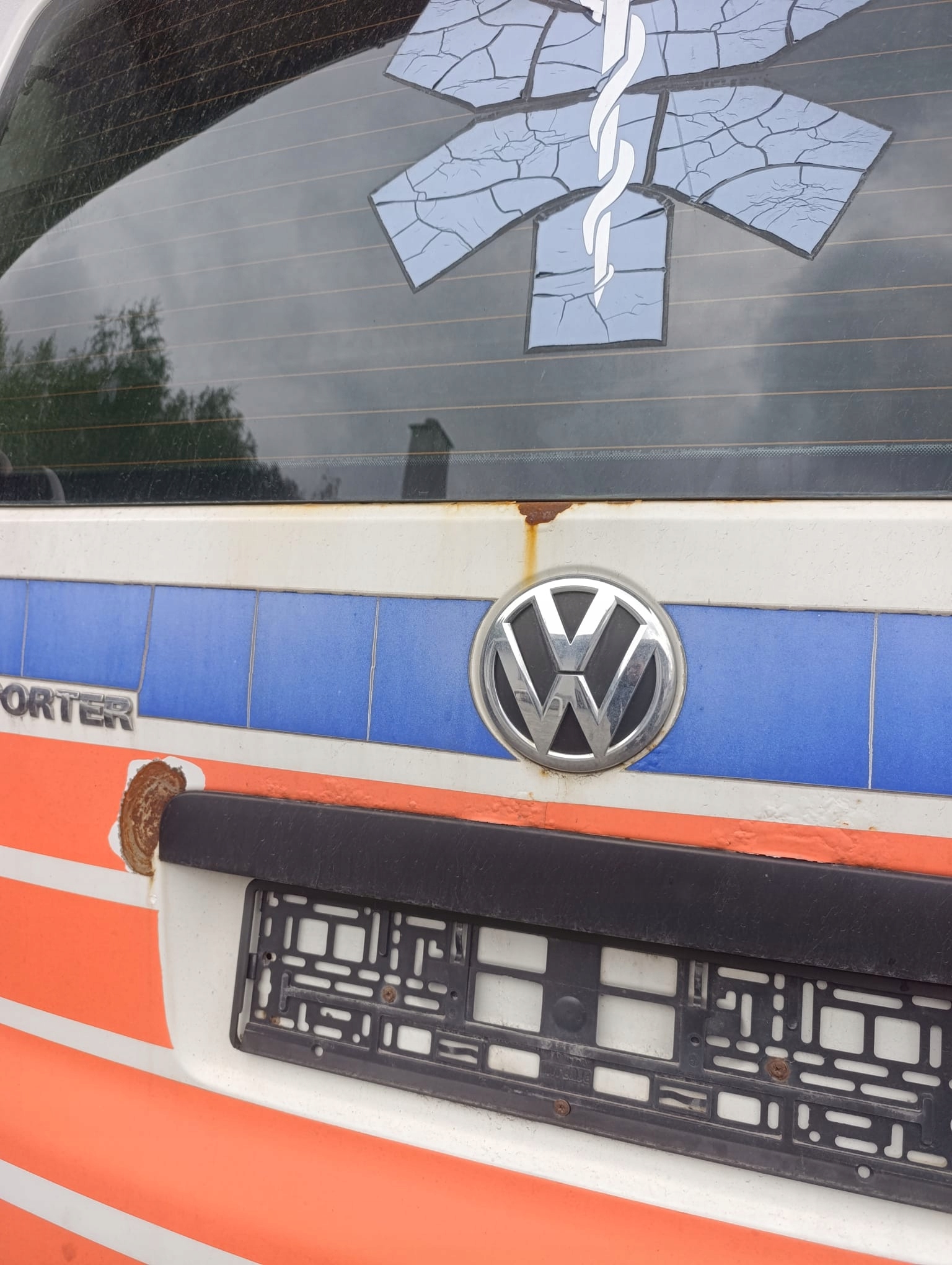 trunk door cover boot VW T5 T5 lift rear part biala