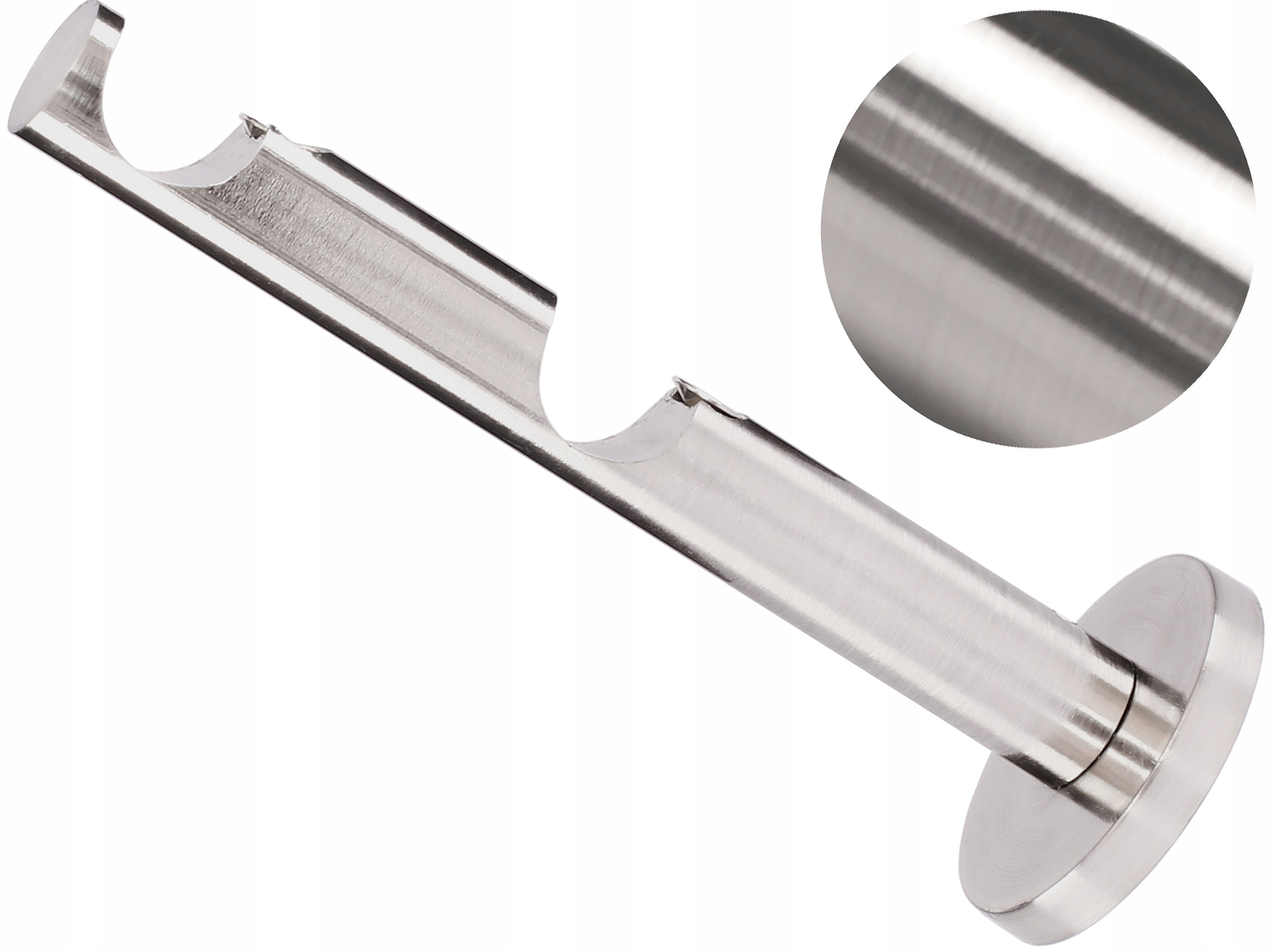 

16+16 mm Wspornik Podwójny karnisz Design Stal Ss