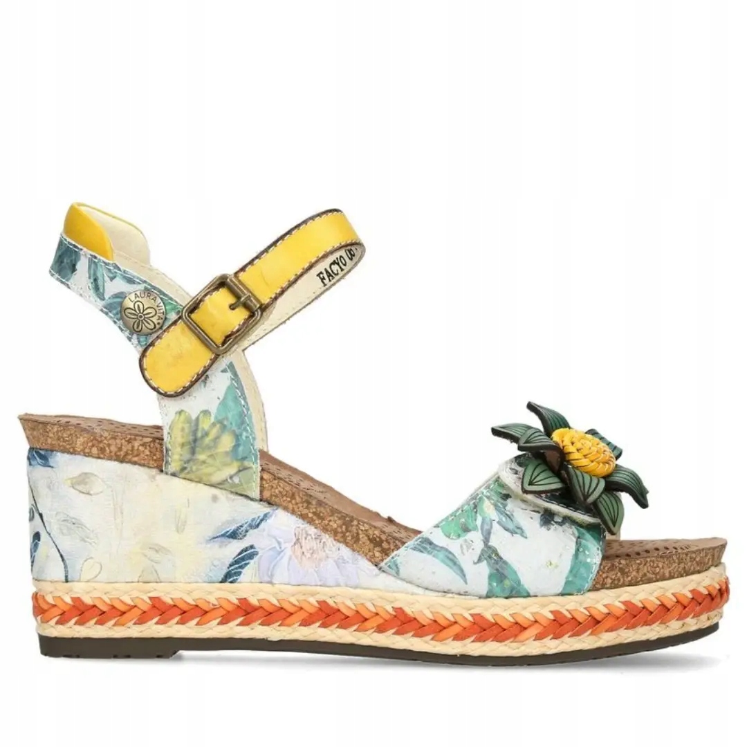 Dámské sandály Laura Vita Facyo 06 menthe 37, Žlutá