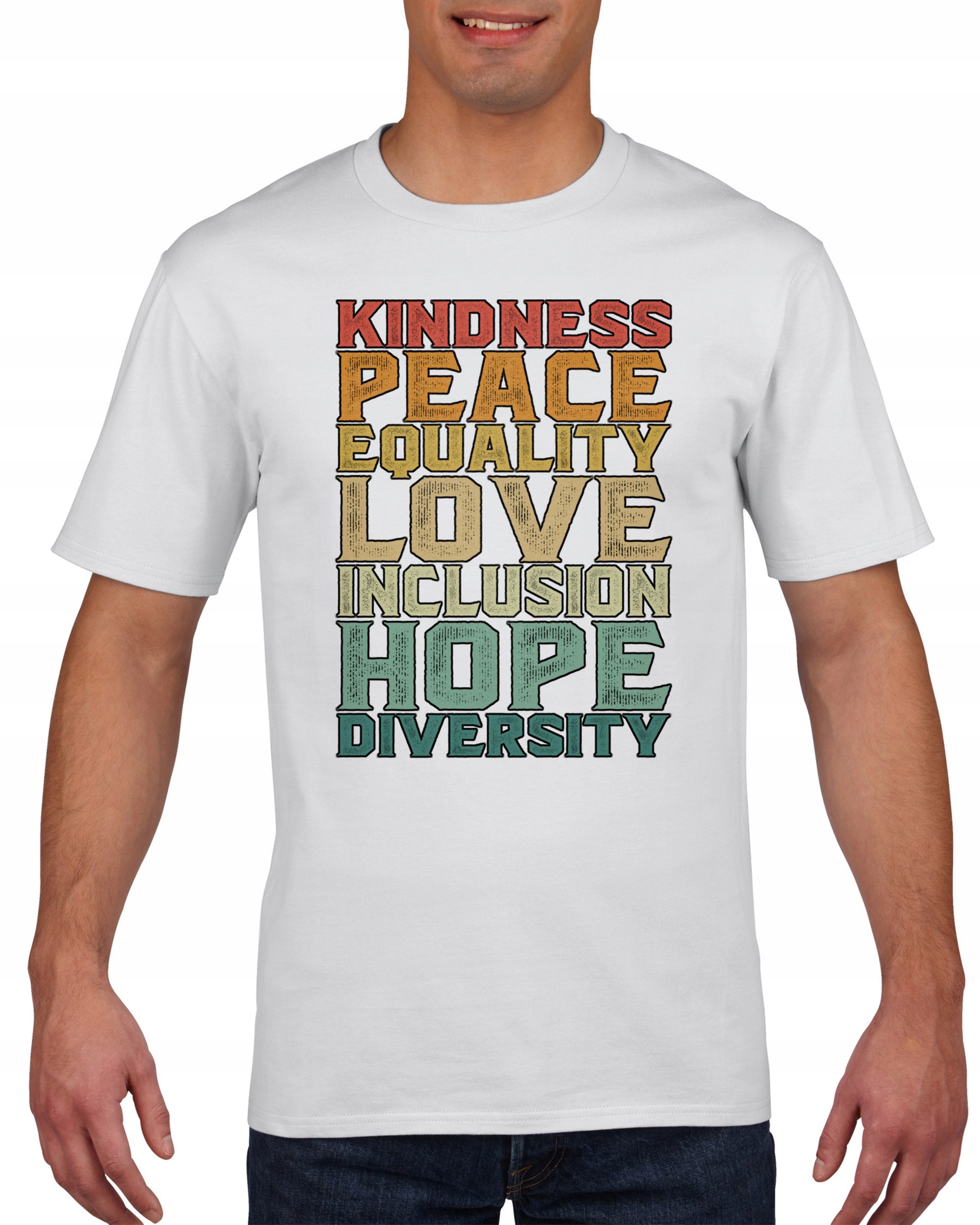 

Koszulka męska Peace Love Równość nadzieja XXL