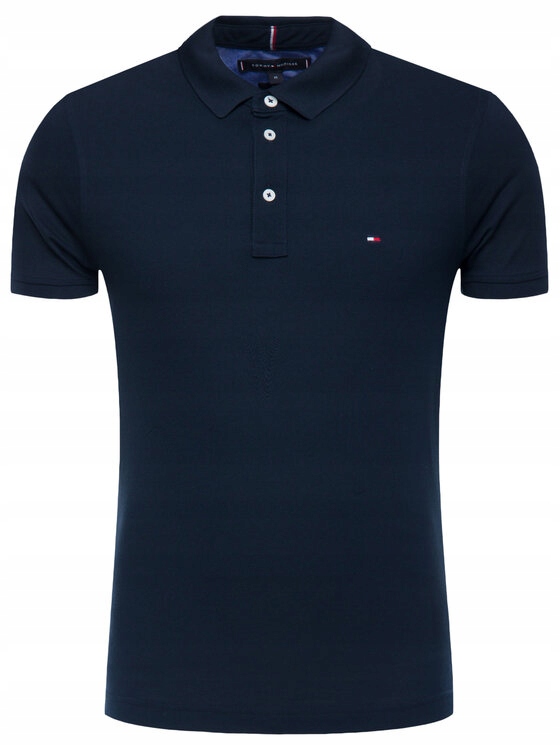 Tommy Hilfiger pánská polokošile tmavě modrá slim fit MW0MW04975-403 XL