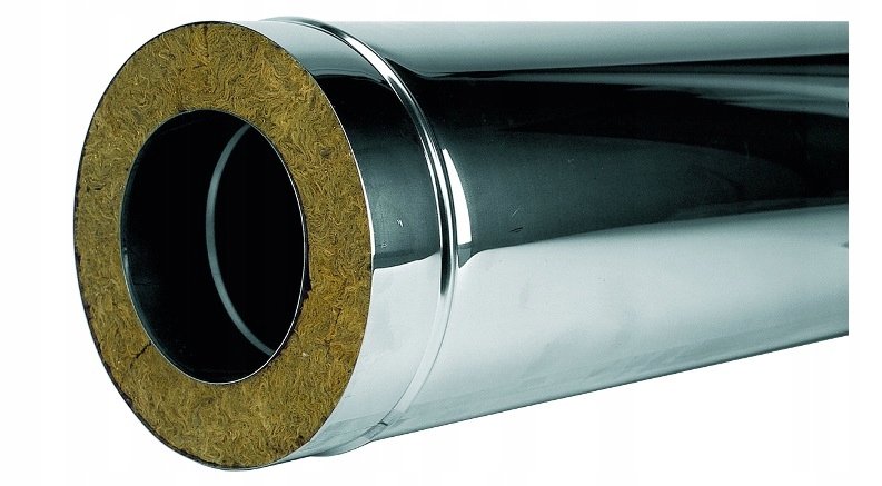 Kd Trubka izolovaná, kyselinovzdorná, fi 160 1 m, 1,0 mm, dvoustěnná komínová vložka