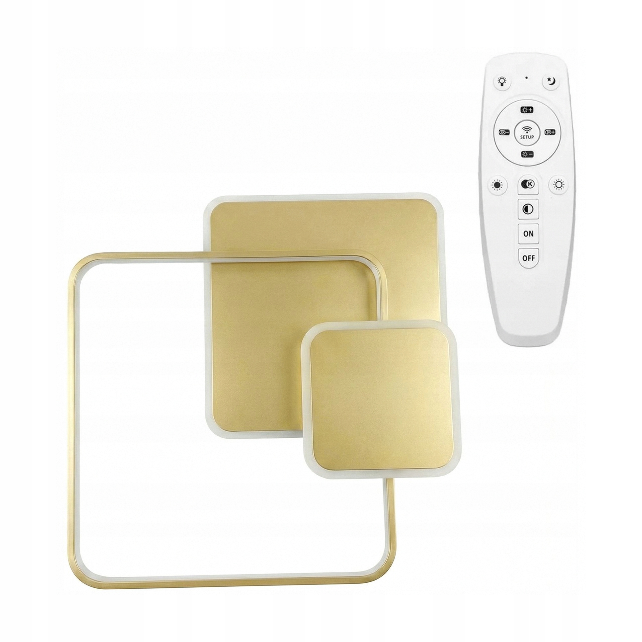 Stropná lampa Zlatá Led 75W Geometrická Štvorcová Minimalistická