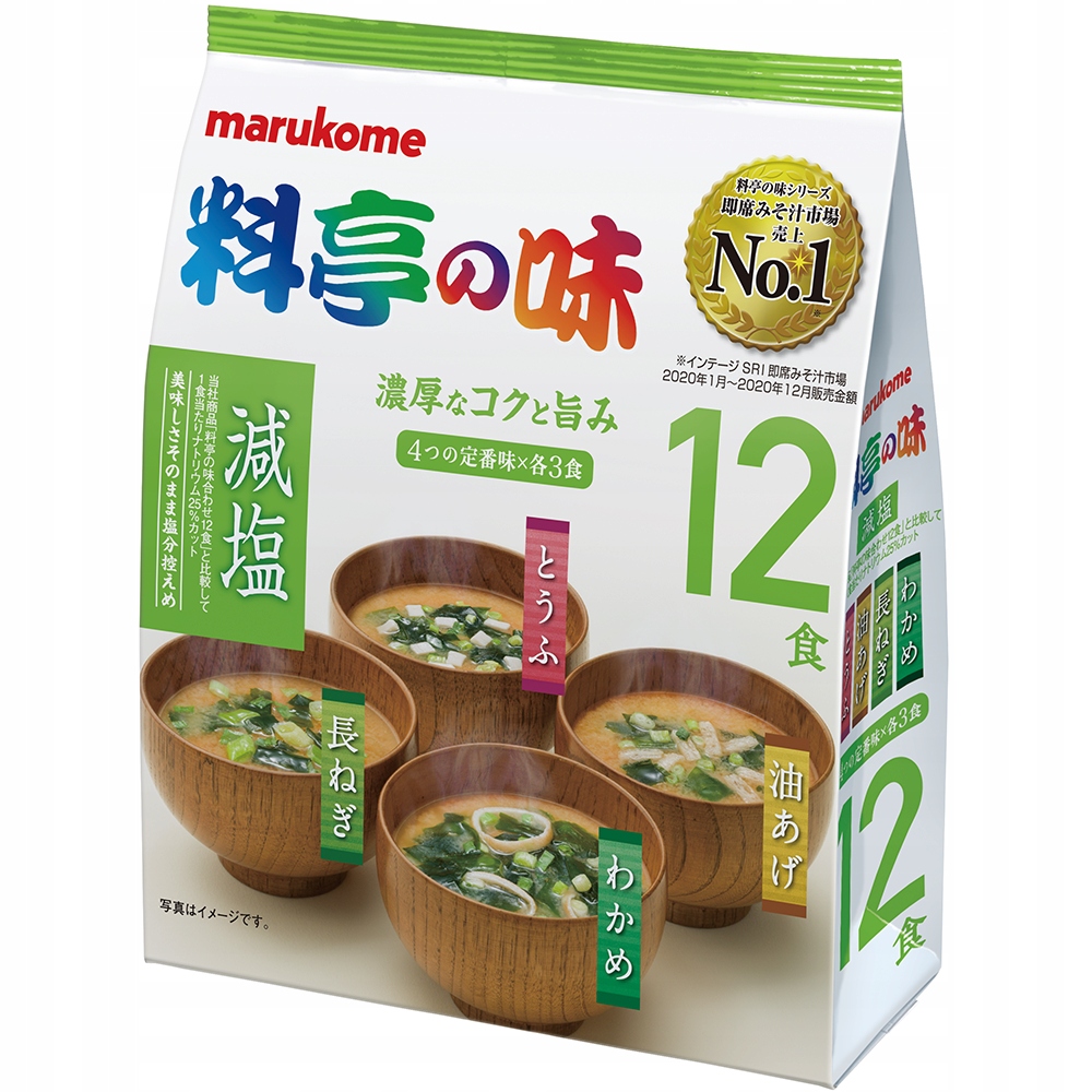 

Japońska Instant Miso zupa 4 smaki mniej sodu 183g