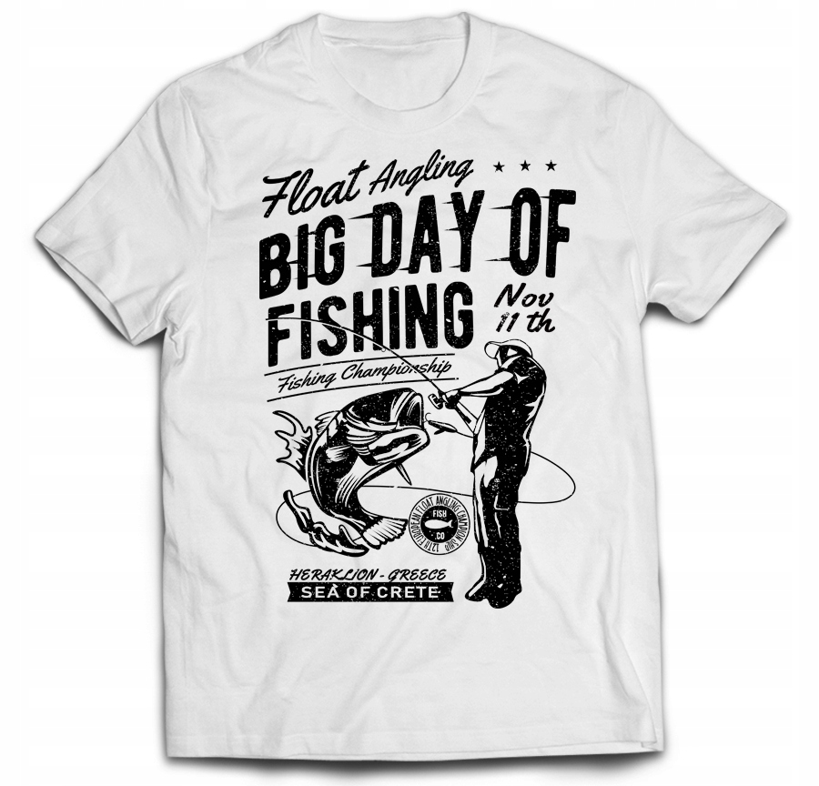 

Tshirt Prezent Dla Wędkarza Big Day Fishing L
