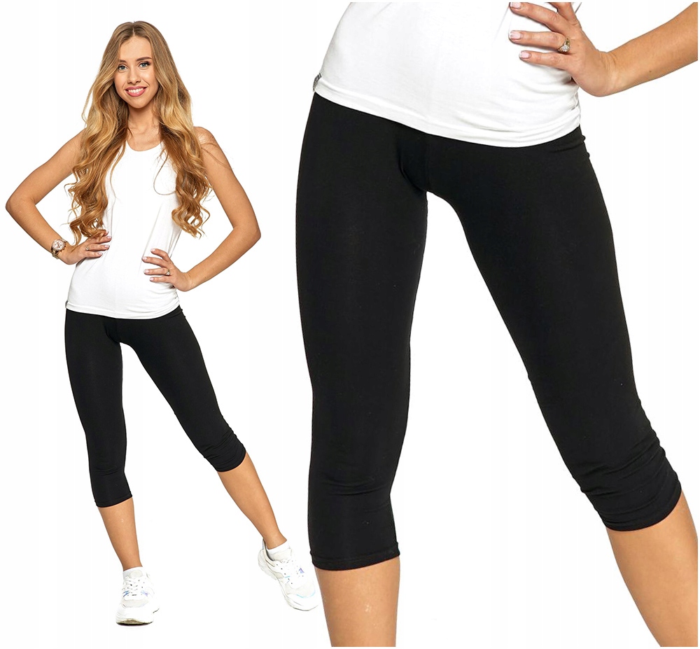

Moraj Legginsy 3/4 z wysokim stanem Kryjące L/XL