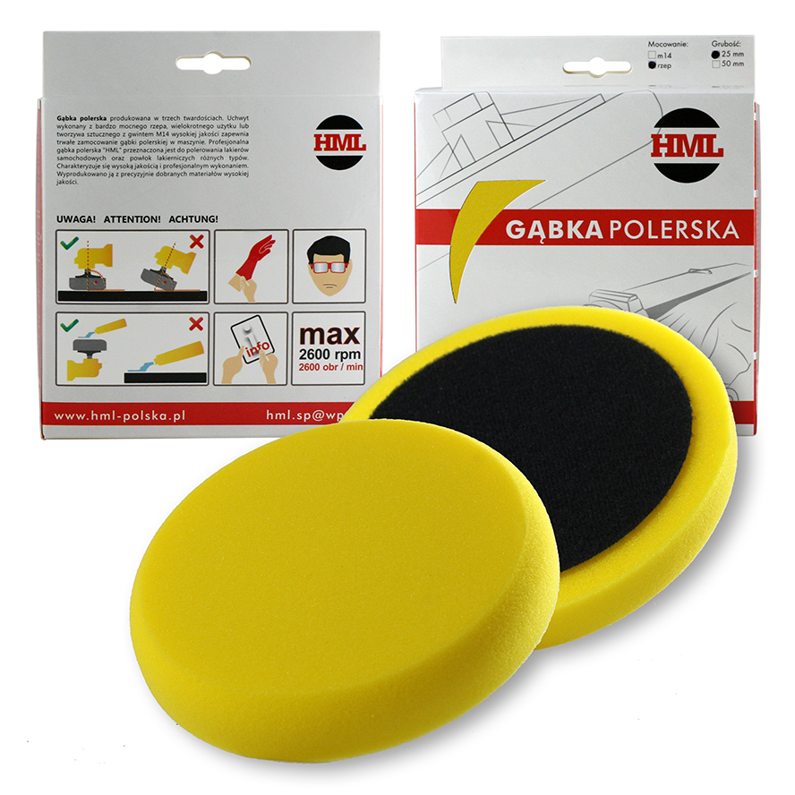 

Hml Żółty Pad Polerski do Średnich Rys Rzep 150mm