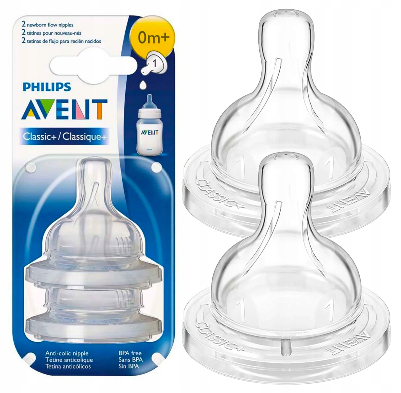 

Avent Smoczek antykolkowy Classic+ nr1 0m+ 2szt