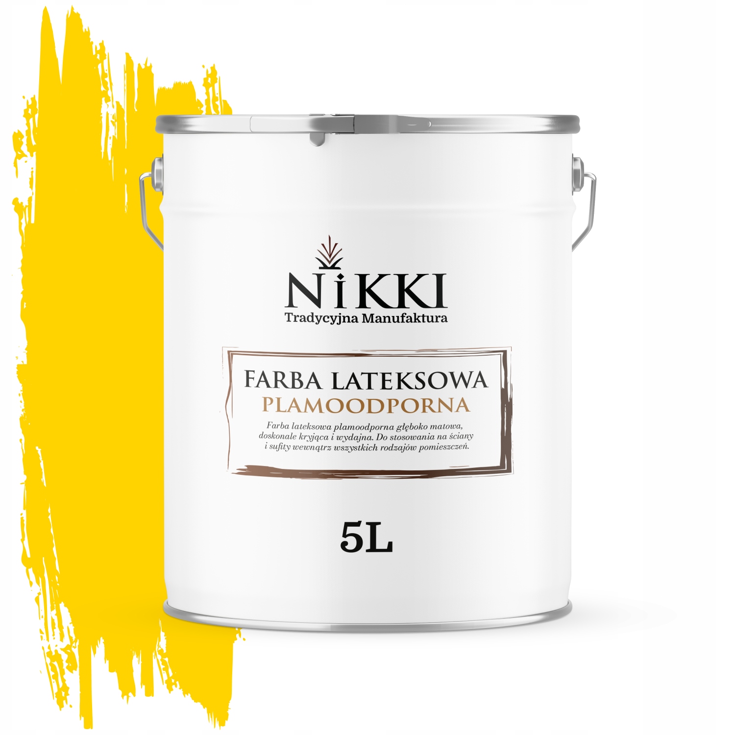 Latexová Farba Odolná Voči Škvrnám Žltá Intenzívna H6967 5L Hlboká Matná