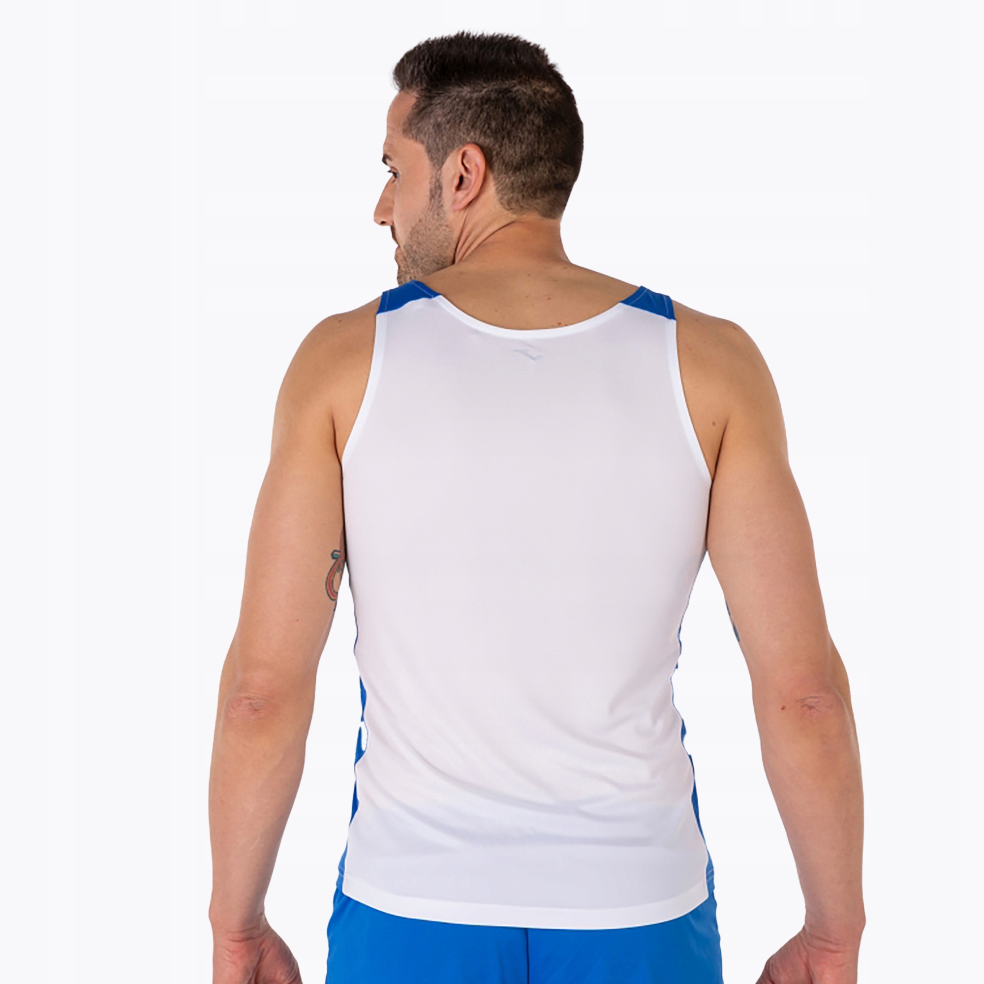 Tank top do biegania męski Joma Record II white/royal L Kolekcja Record II
