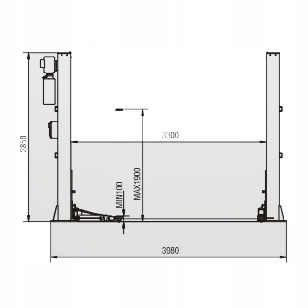 Двухколонный подъемник 5.5 t Mell Pro