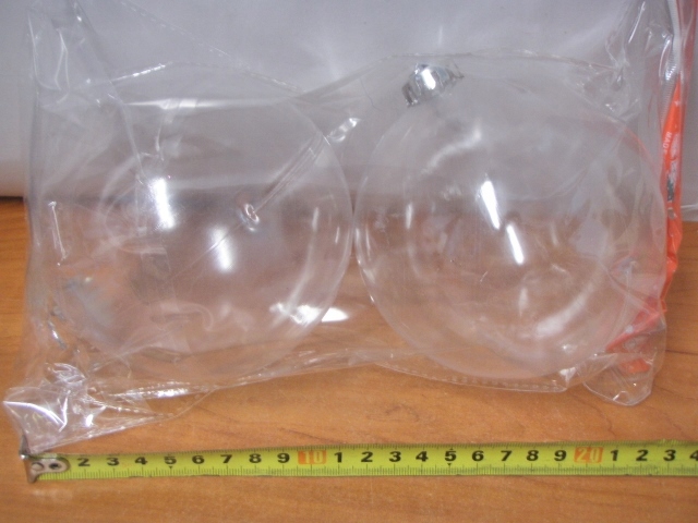 bombka  2szt. przezroczysta 12cm do zdobienia |  XMT-15055 — 4