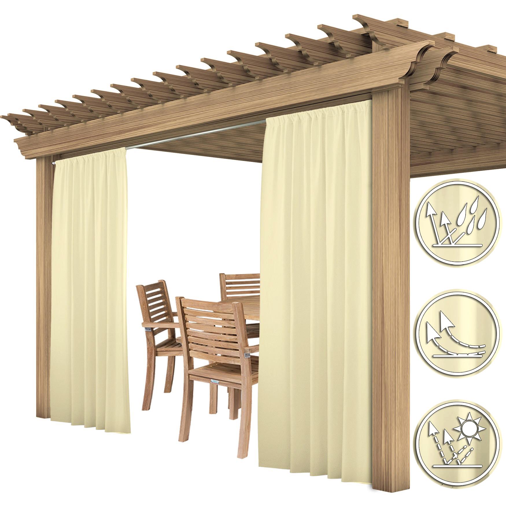 ZASŁONY OGRODOWE 155x200 WODOODPORNE ZASŁONA NA TARAS DO ALTANY TUNEL