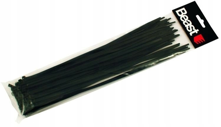 Opaski Zaciskowe Nylonowe Czarne 300x4,7 mm 50 Sztuk