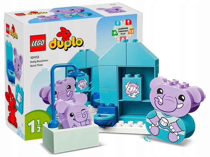 LEGO DUPLO 10413 CODZIENNE CZYNNOŚCI KĄPIEL SŁONIKA