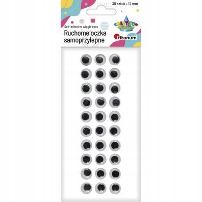 

Oczka ruchome samoprzylepne dekoracyjne 30szt 12mm