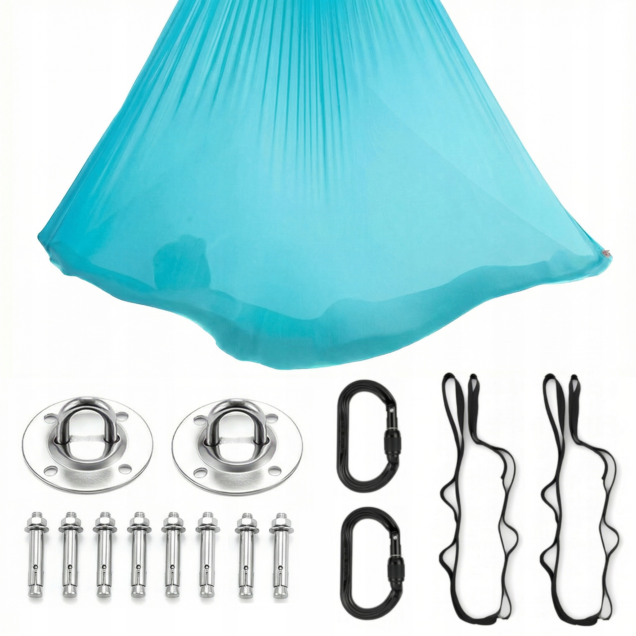 Hamak do jogi, chusta akrobatyczna aerial 4 m jasnoniebieski