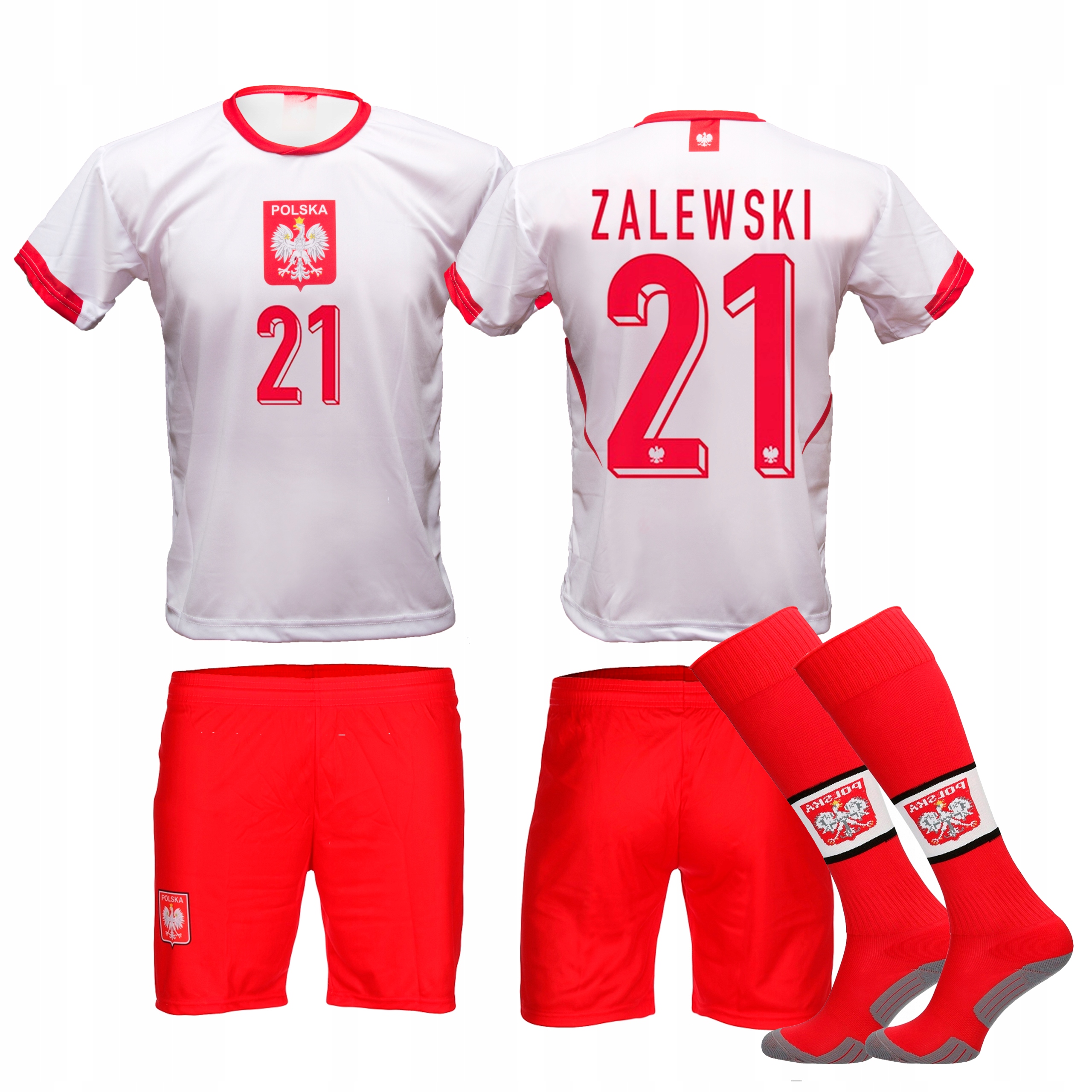 Zalewski Strój Piłkarski Polska Getry 122cm