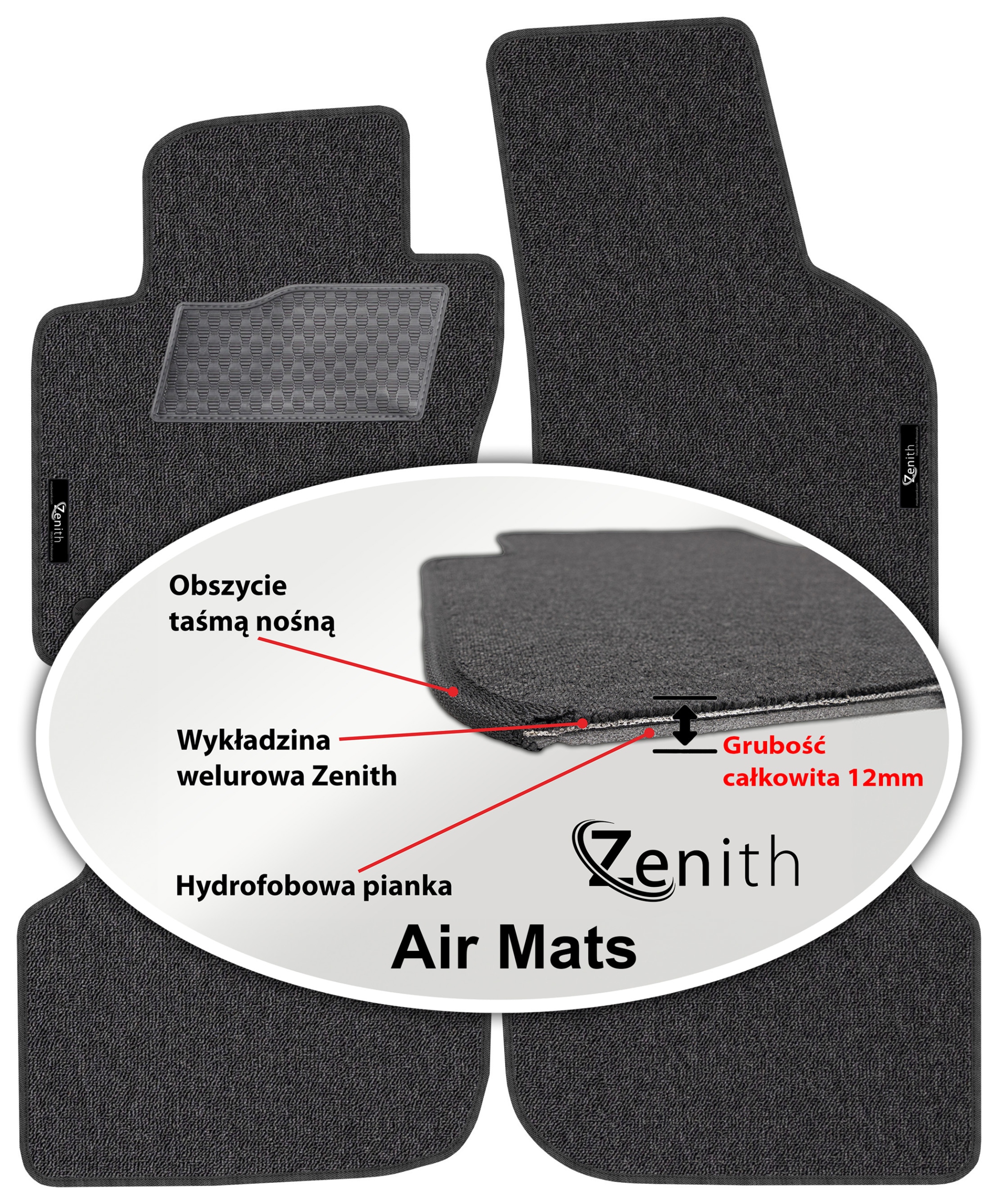 Vw Jetta VI 2011-2018 Velurové koberce do auta Zenith Air Mats
