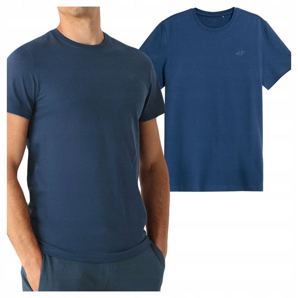 

4F T-shirt Koszulka Męska TTSHM536 Denim L