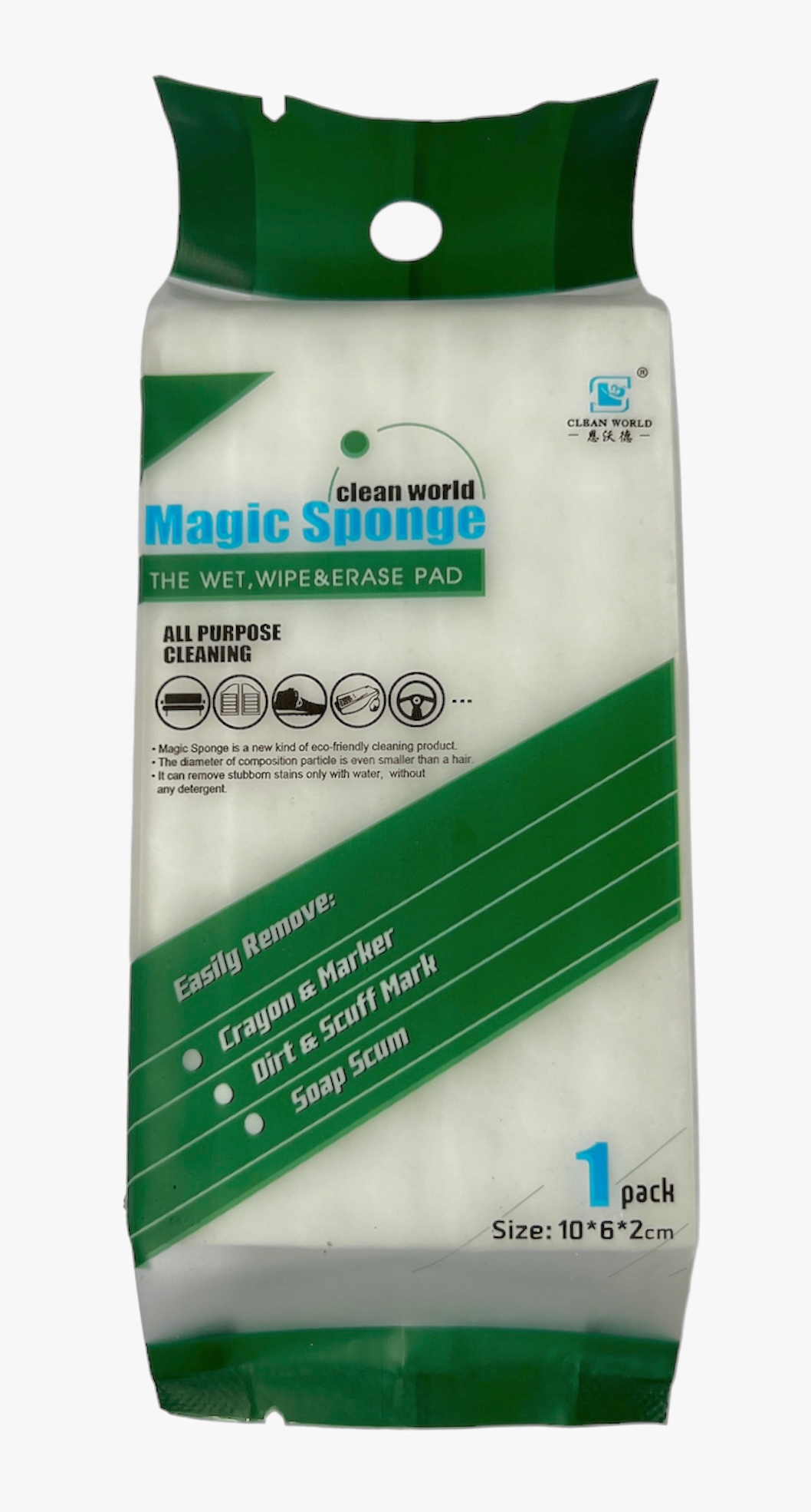 

Magiczna gąbka z melaniny gęstość 12kg/m3 10x6x2
