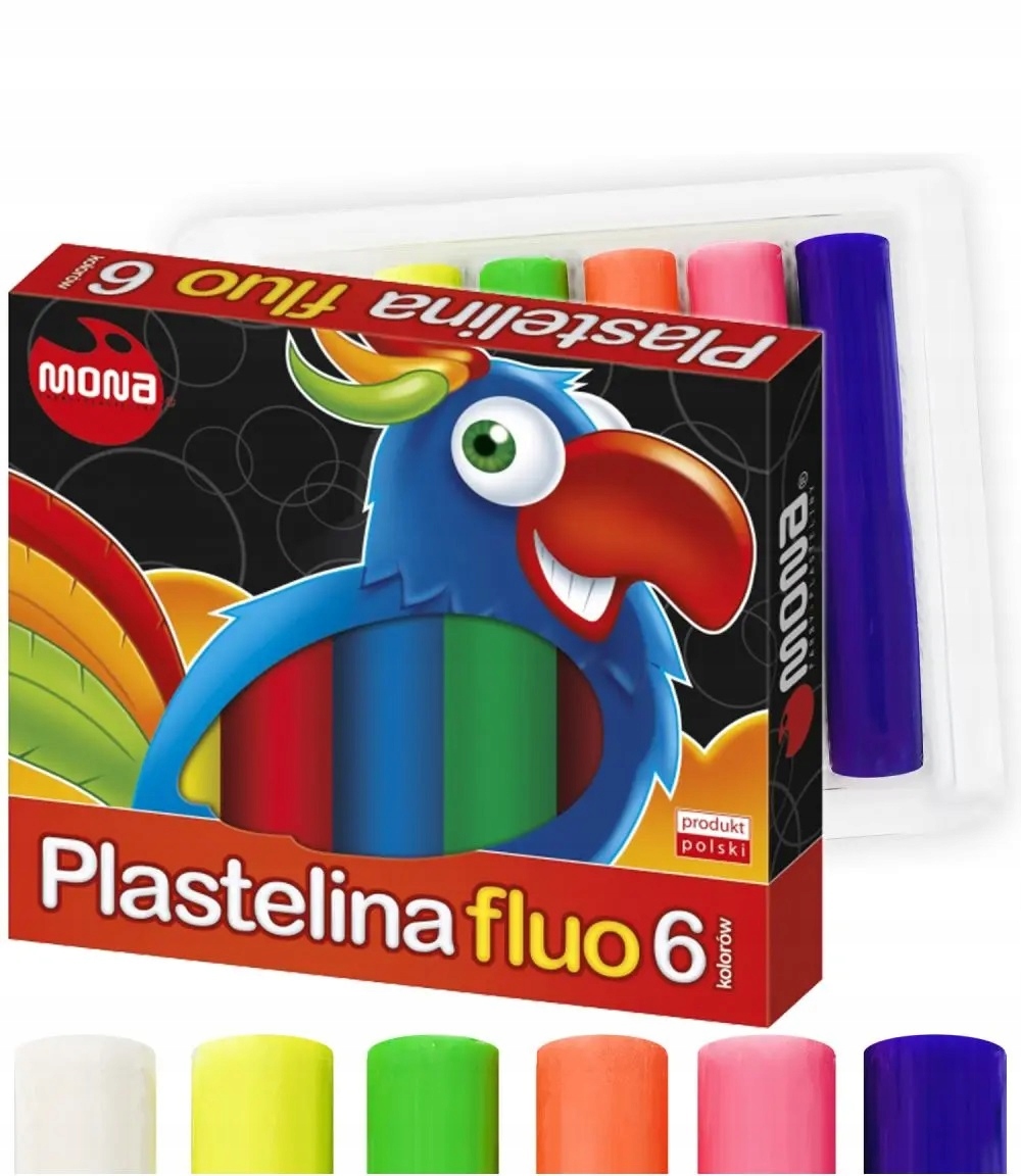 PLASTELINA fluorescencyjna 6 kolorów St.Majewski Kod producenta 32537