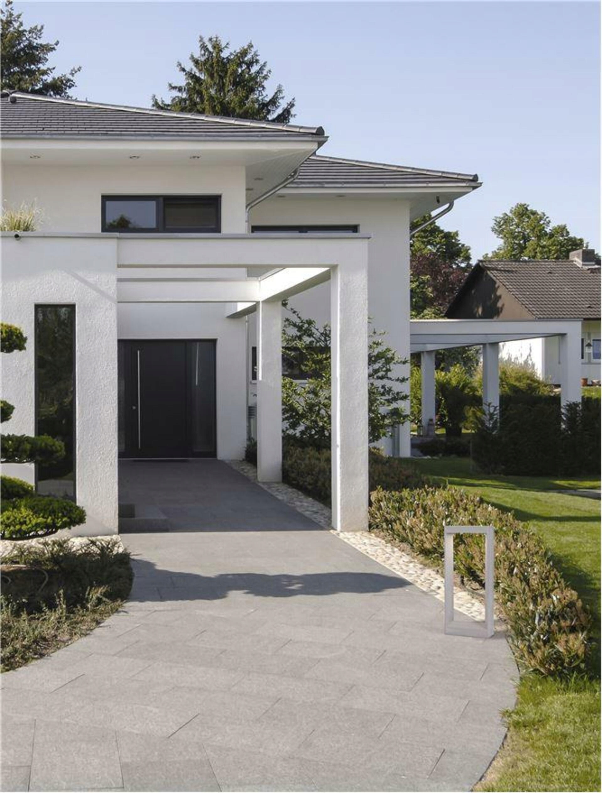 Nova Luce venkovní sloupkové svítidlo Cairo šedý beton skleněný difuzor Led