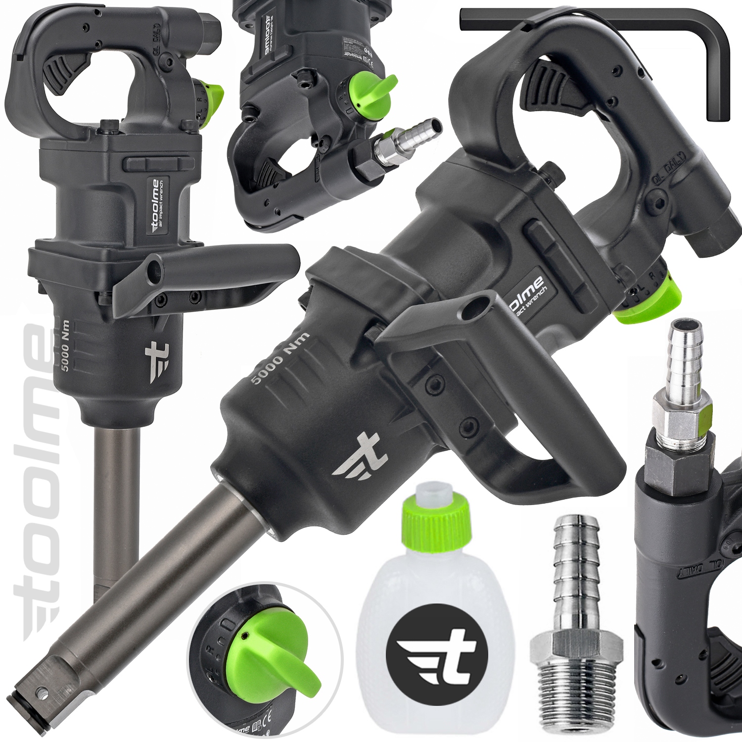 Pneumatický Rázový Klíč pro Kola Tir 1 Cal 5000Nm TM083 Nn