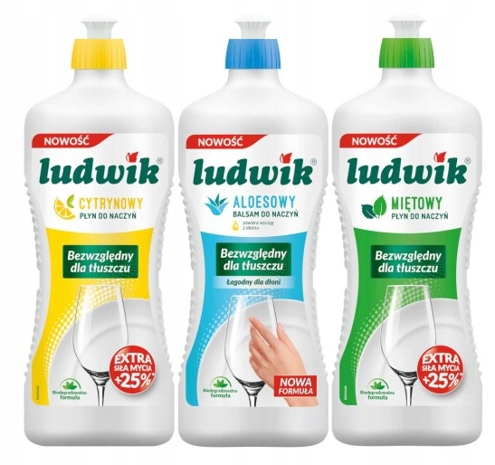 

Płyn do mycia naczyń Ludwik MIX 3 x 900ml 2,7 L