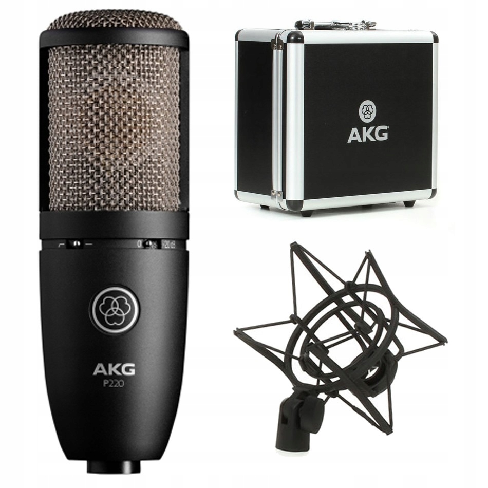 Akg P220 štúdiový kondenzátorový mikrofón na nahrávanie vokálov a nástrojov