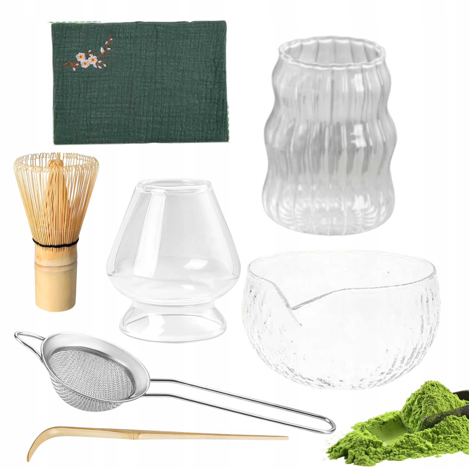 Levně Sada Na Matcha Čaj, Metlička Na Matcha, Šlehač Na Matcha 7V1