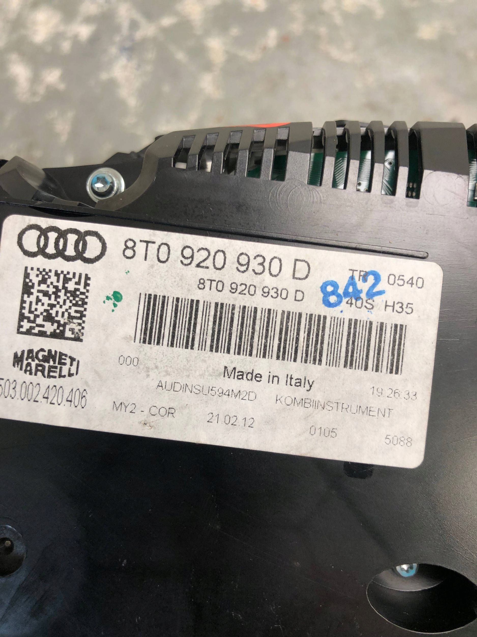 dials dials AUDI A4 B8 LIFT A5 8T0920930D EUROPA