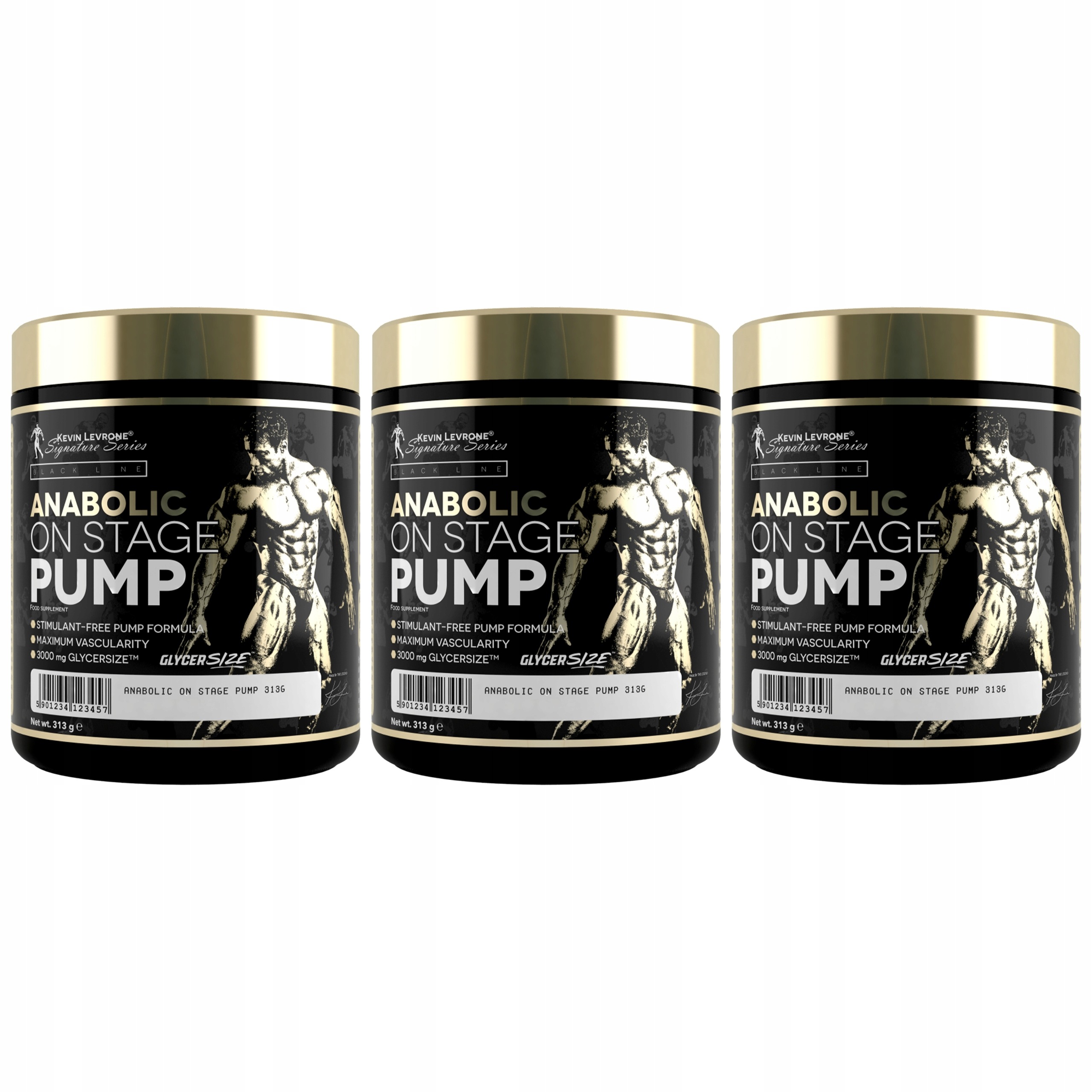 3x Kevin Levrone Anabolic On Stage Pump 313g Předtréninková Svalová Pumpa