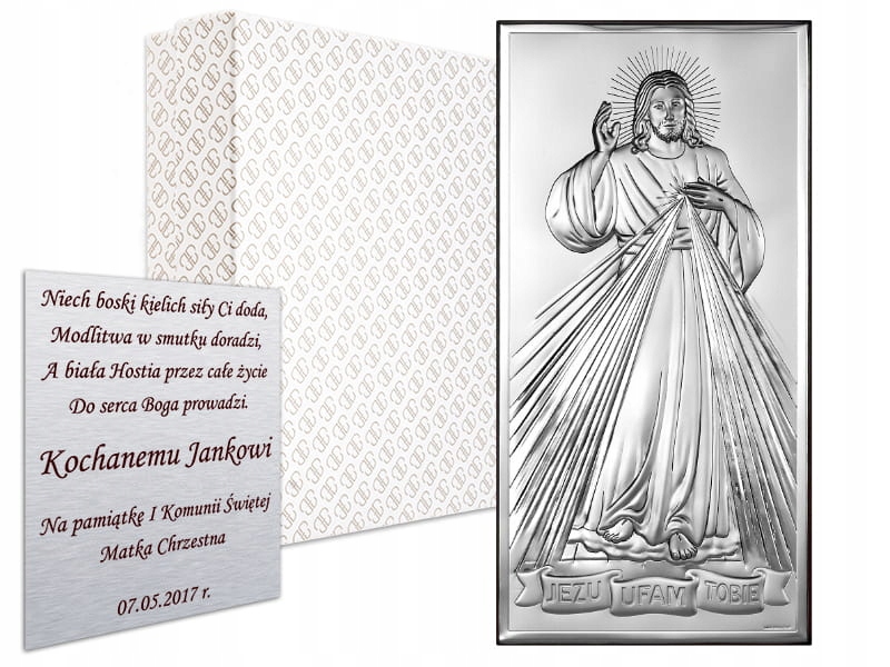 Stříbrný obrázek Vzpomínka na první svaté přijímání