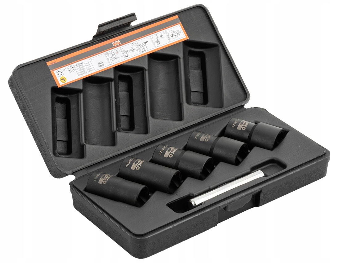 Nasadki do OBROBIONYCH srub ZESTAW 5 nasadek BAHCO