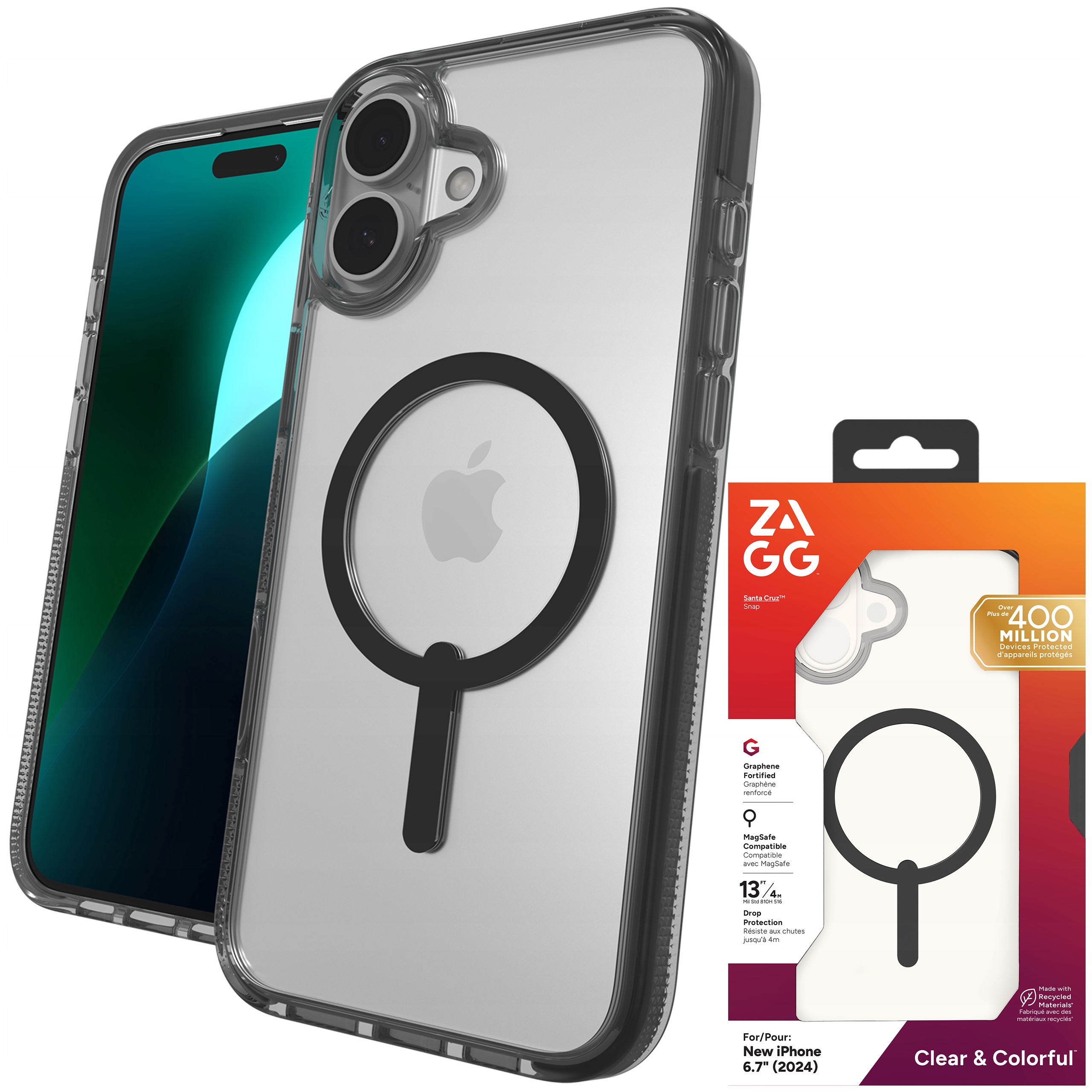 Zagg Santa Cruz Snap Case Pouzdro s MagSafe pro iPhone 16 Plus Cover