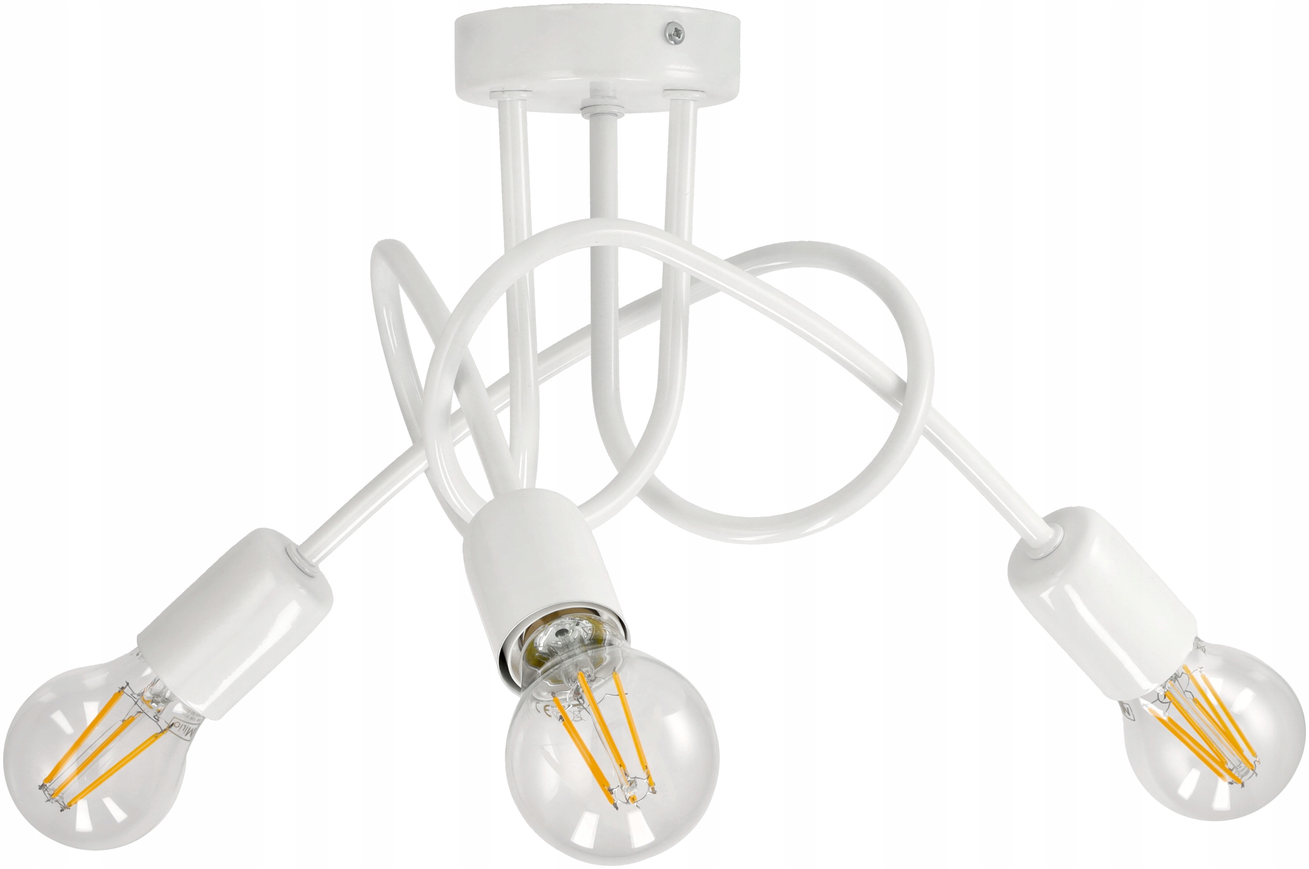 

Lampa Wisząca Sufitowa Zawijana Loft 3xE27 Biała