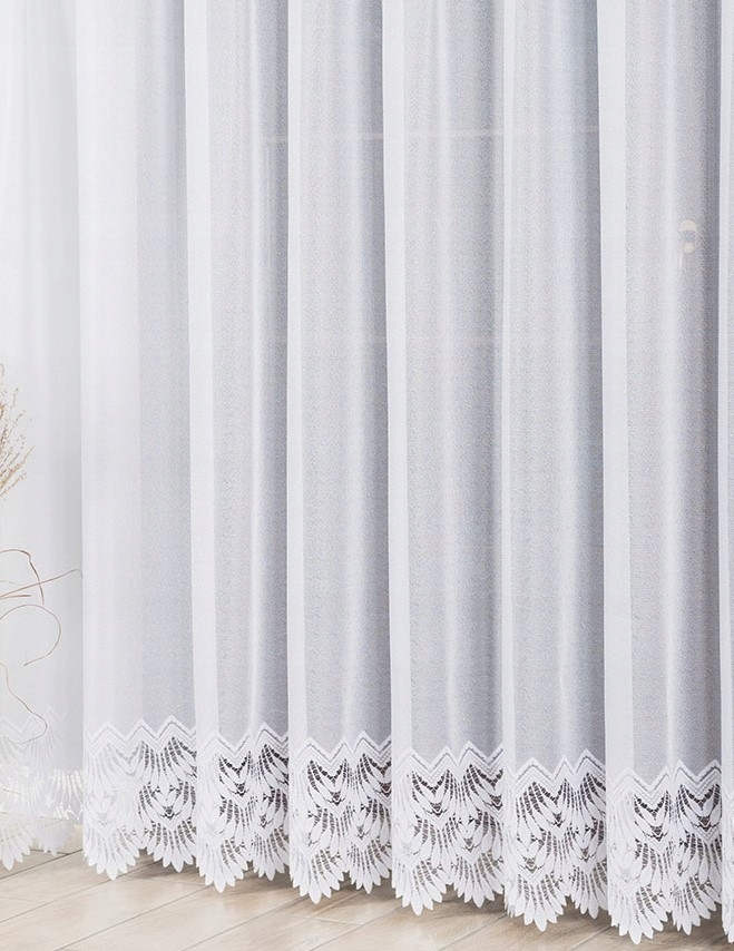 Záclony šité s páskou žabky, tunel hladký, 700x250