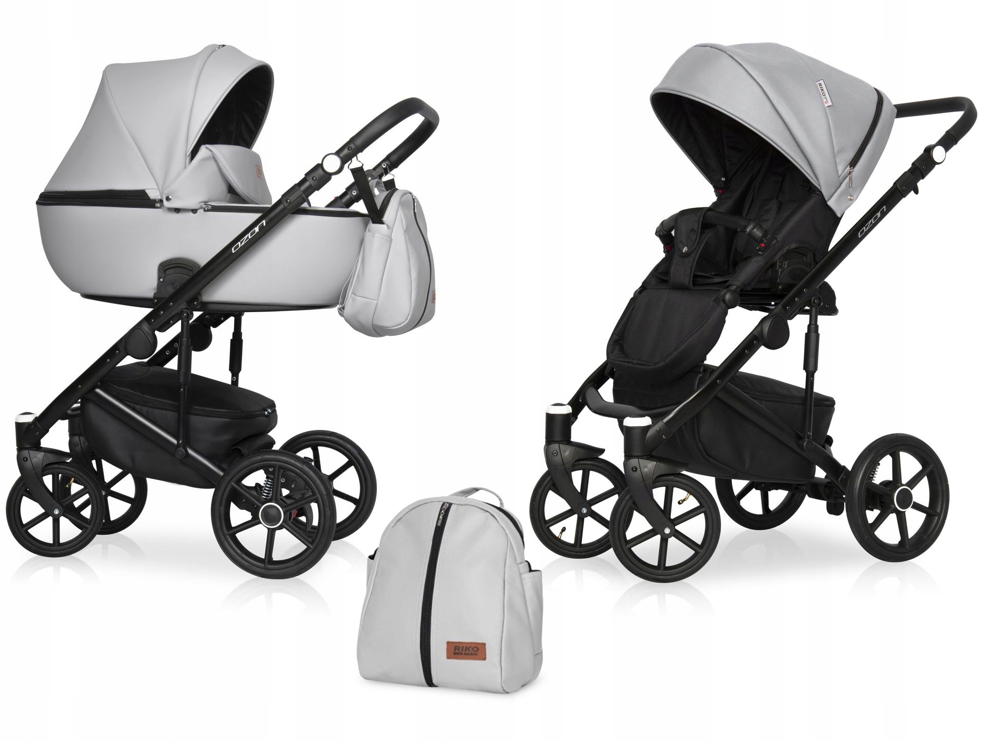 Wózek 2w1 OZON Riko Basic PRZEKŁADANE SIEDZISKO + TORBA FOLIA MOSKITIERA
