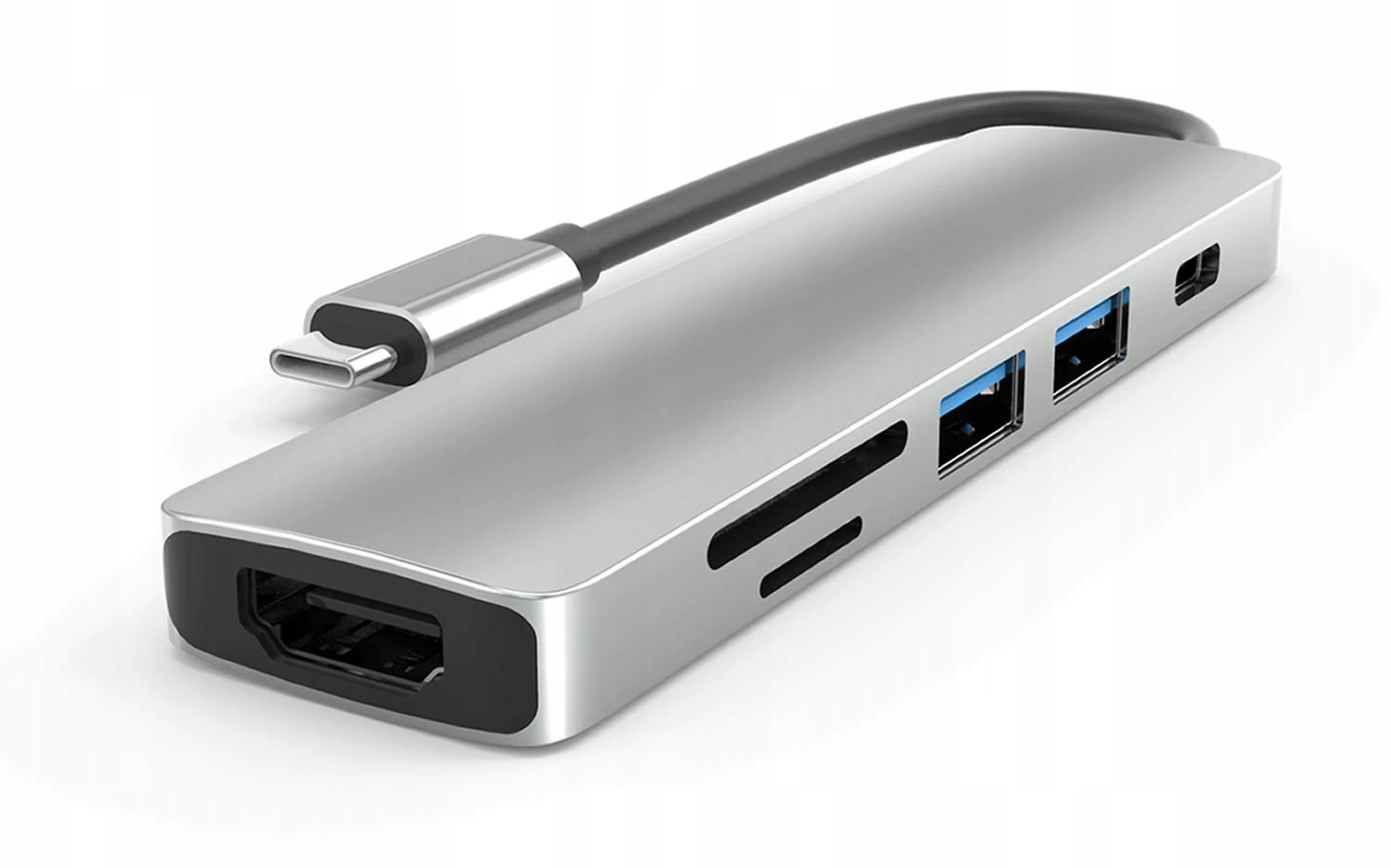 Hub USB-C -> HDMI 2xUSB 3.0 SD PD 4K MacBook M1 adapter 6w1 Thunderbolt 3