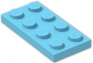 LEGO CSEMPE 2X4 MEDIUM AZURE 3020 2 DB