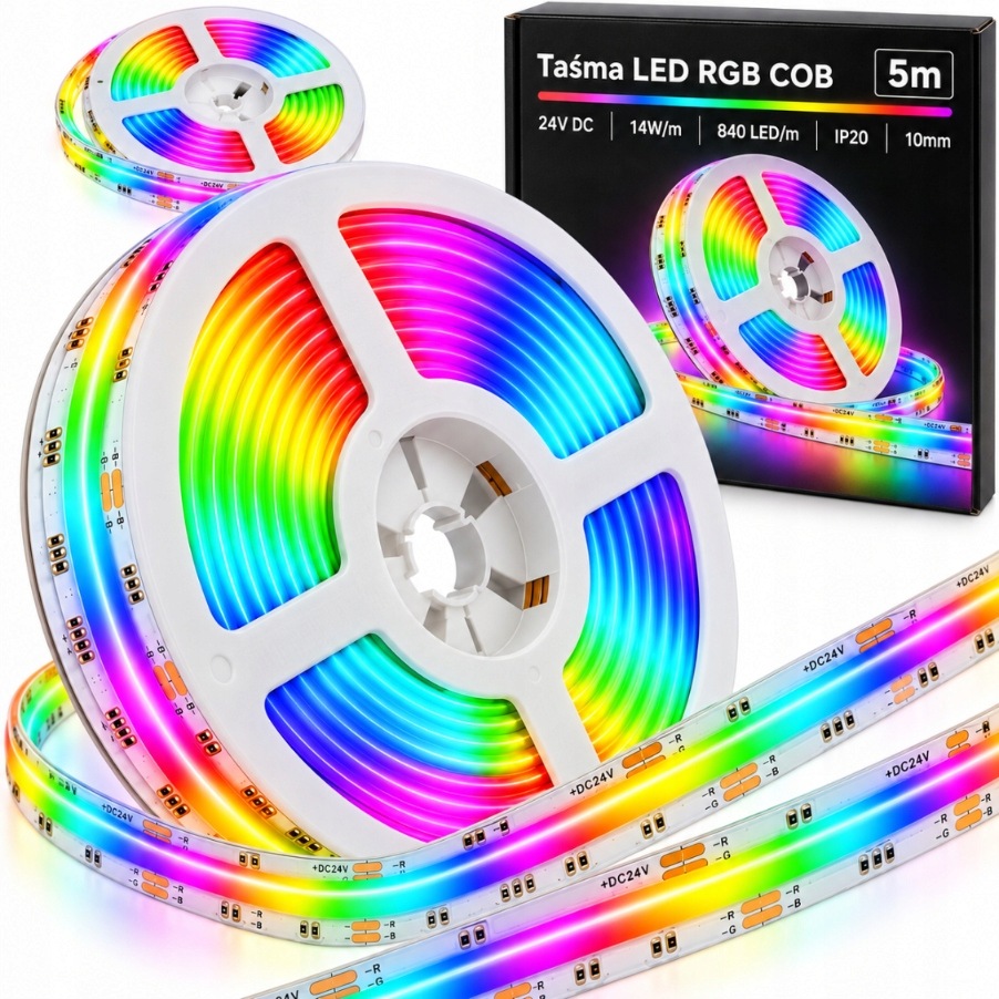 Rgb Cob Led páska 5 m pro herní místnost, nábytek na stůl a strop v domě