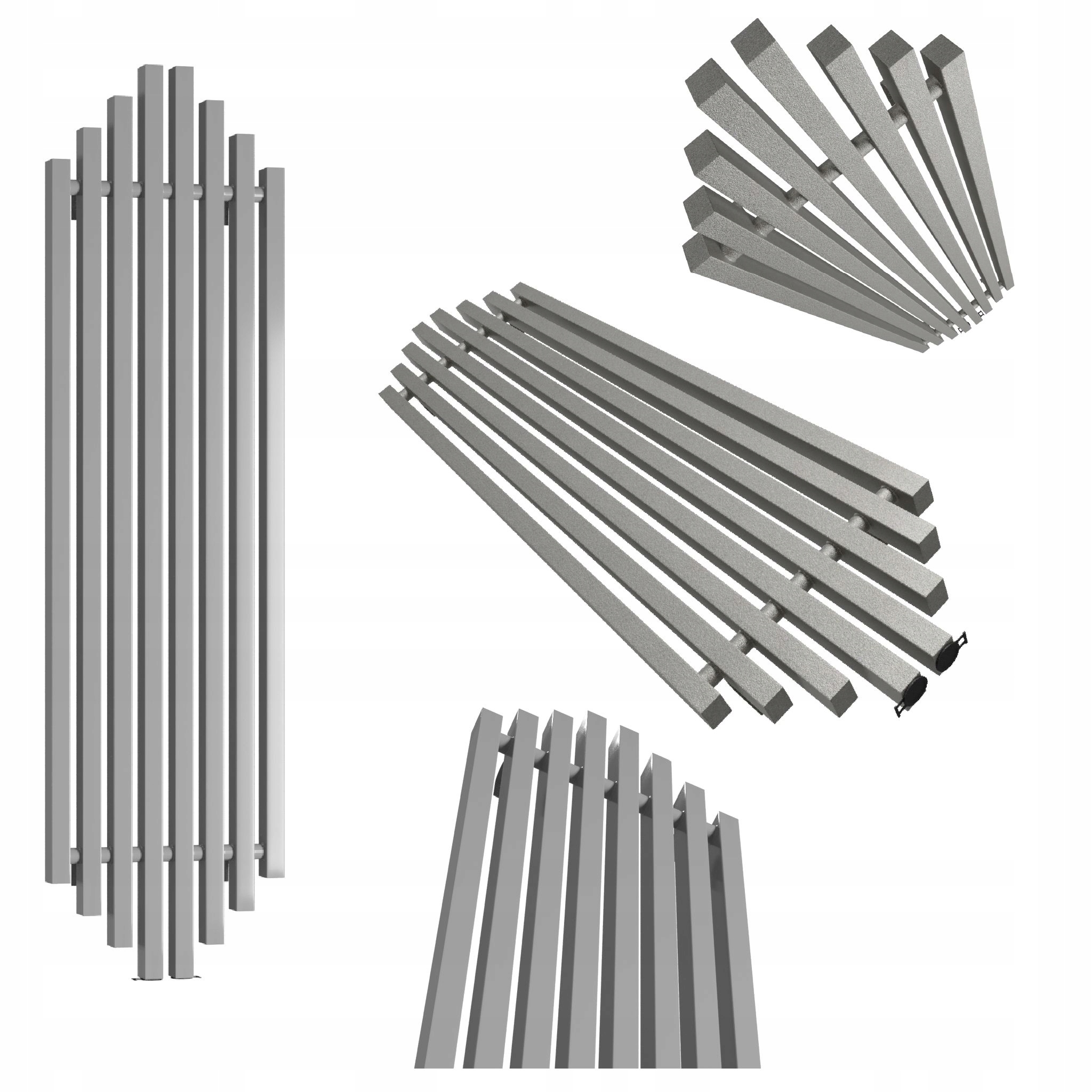 Dekorativní radiátor Bigben 180x38 šedý lesk