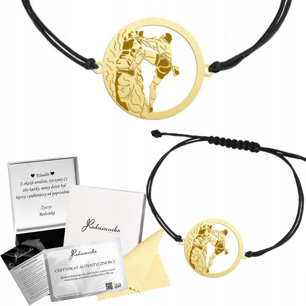 Náramek Zlaté Horolezectví Provázek Dárek Stříbro 925 Gravírování Zdarma