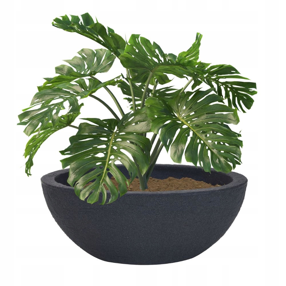 Donica ogrodowa Selene w kształcie łódki wys.22x60x35 cm imitacja kamienia